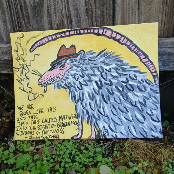 Possum With Bukowski Quote - Picture 12 of 12
